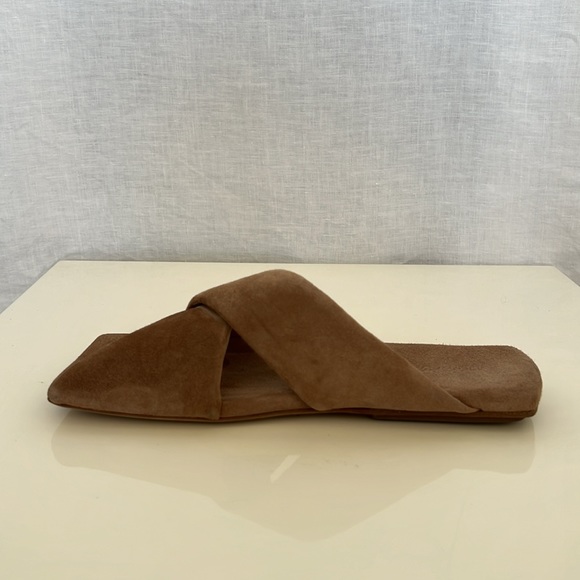 Marsèll Suede Slide Sandals Scalzato Hazelnut Tan 9.5/39.5 Italy NWOT w/Box,Bag - Picture 2 of 8